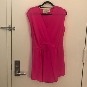 Rory Beca faux wrap dress in hot pink